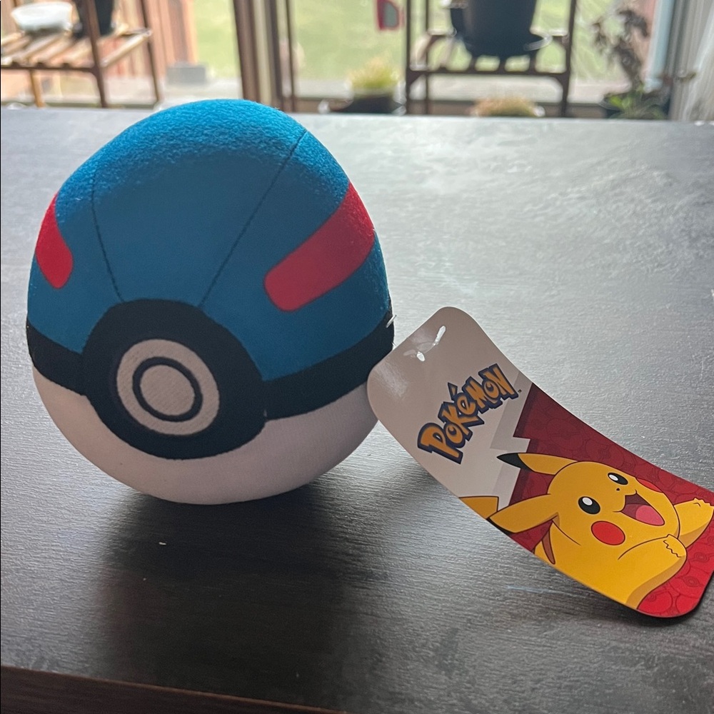 Pokémon Great Ball Plush Toy - Blue, White, Red